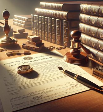 Pila de documentos oficiales con formulario de ISBN y depósito legal, sello latón vintage y pluma sobre escritorio — tramitar ISBN y depósito legal JPHC
