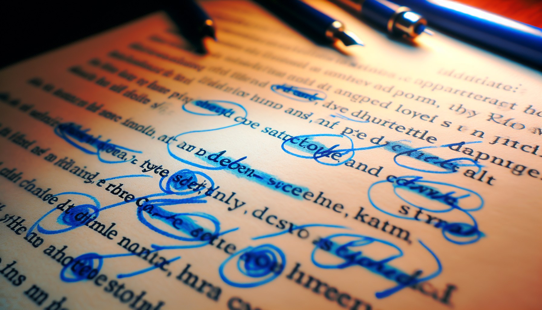 Páginas con diálogos manuscritos y correcciones de estilo en azul indicando cambios de ritmo y registro narrativo — corrección estilística para novela JPHC