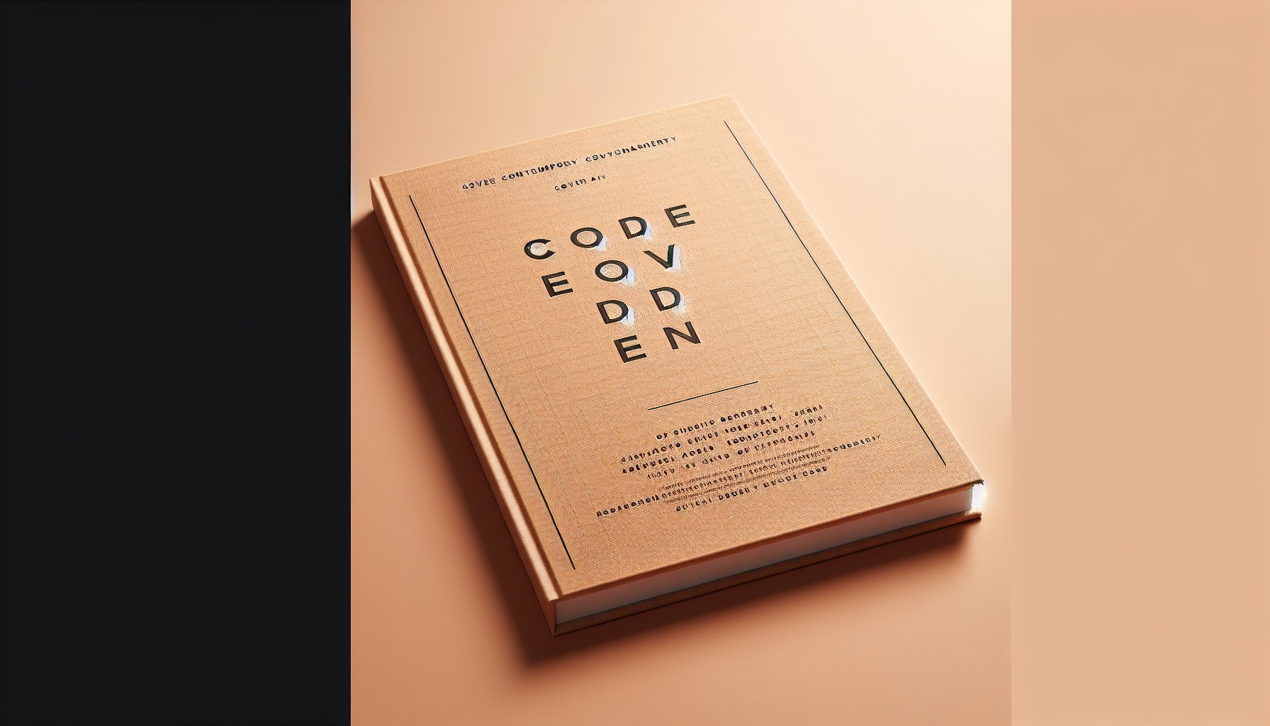 Detalle de portada de libro contemporánea con composición tipográfica audaz y elementos minimalistas — diseño de portadas profesional 2026 JPHC