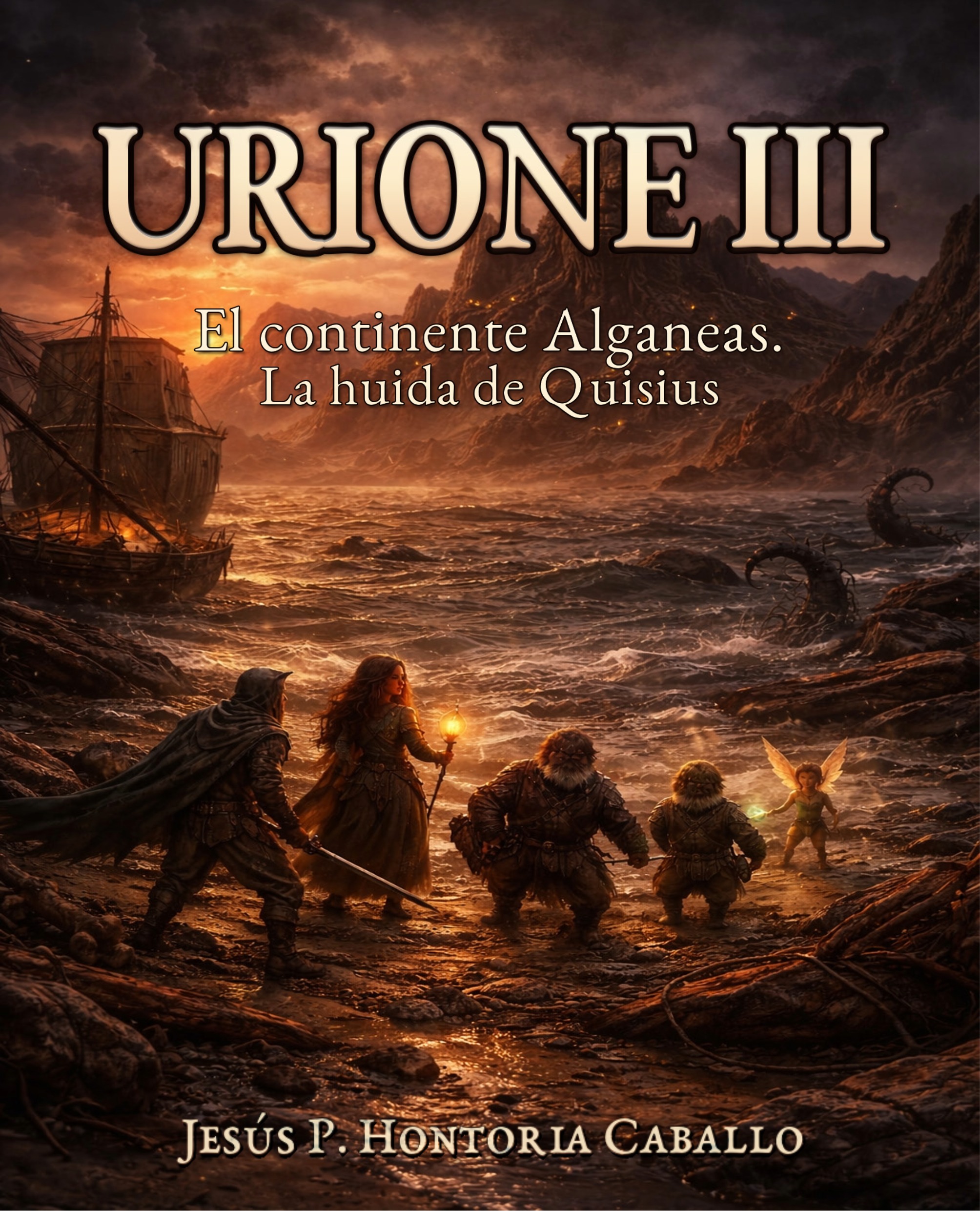 Portada de Urione III: El continente Alganeas de Jesús Pedro Hontoria